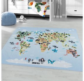 Ayyildiz Detský kusový koberec PLAY 2917, Modrá Rozmer koberca: 80 x 120 cm