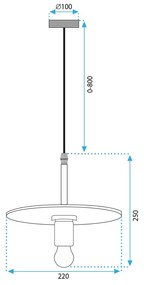 Závesná lampa La Belle XXII zlatá