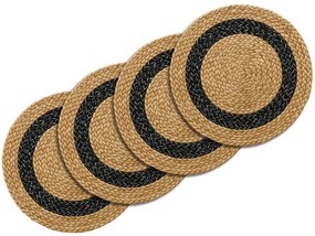 Sada jutového prestierania GOOD MOOD 38 cm, 4 ks