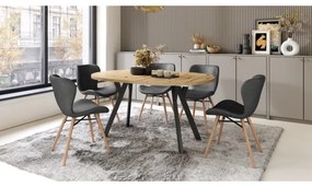 Rozkladací jedálenský stôl ARTUR dub artisan/čierna