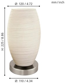Eglo 97589 - Stolná lampa BATISTA 3 1xE27/40W/230V