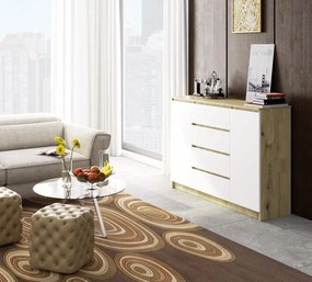 Komoda Inbia K 140 cm dub artisan/biela