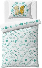 Obojstranné bavlnené posteľné obliečky Leví kráľ – motív Simba a Nala - 100% bavlna - 70 x 90 cm + 140 x 200 cm