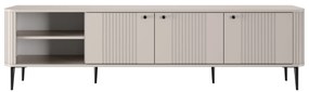 TV stolík Vespera 3D 187 cm - kašmírová / čierne nožičky