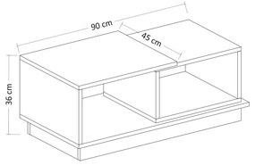 Konferenčný stolík Concept (antracit + dub). Vlastná spoľahlivá doprava až k Vám domov. 1089133