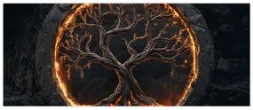 Obraz – Strom života v láve I. (120x50 cm)