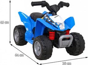 Ramiz Štvorkolka Honda 250X TRX na batérie modrá + klaksón + LED + ekokoža