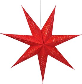 LED vianočná závesná hviezda 60 cm - 20 LED - červená