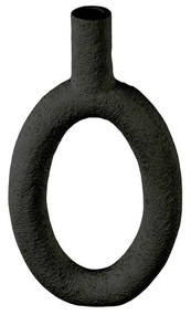 Váza Ring oválná čierna 16,5 x 31 cm