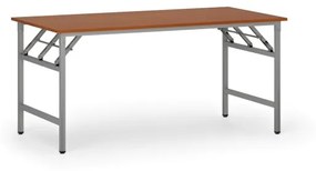 Konferenčný stôl FAST READY so striebornosivou podnožou, 1600 x 800 x 750 mm, čerešňa