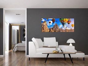 Obraz - Teplovzdušné balóny, Cappadocia, Turkey. (120x50 cm)