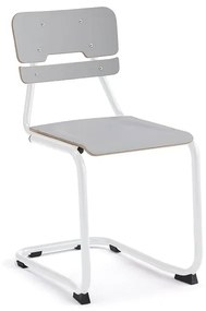Školská stolička LEGERE I, V 450 mm, biela, šedá