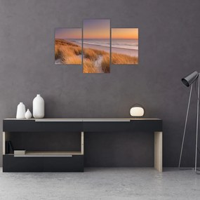Obraz - Pláž pri západe slnka (90x60 cm)