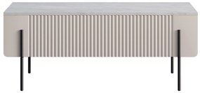 Konferenčný stolík Malmi 100 cm - kašmírová / crema bianca / čierna