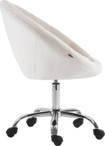 Pracovná stolička London zamat - krémová