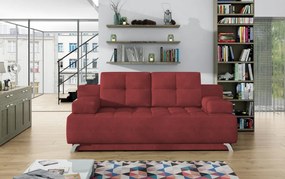 Rozkladacia pohovka Oslo, červená látka