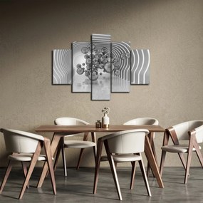 Obraz - Čiernobiele bubliny (150x105 cm)