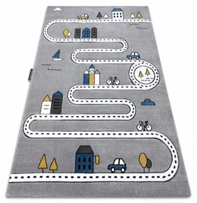 Detský kusový koberec Ulica sivý 200x290cm