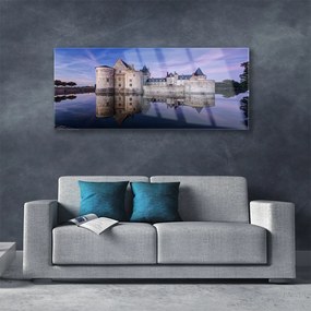 Obraz na akrylátovom skle Hrad voda architektúra 125x50 cm