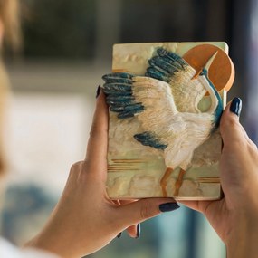 KIK CANDELLANA Omaľovánka na sadru 3D maľba žeriav sada farieb a štetcov