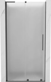 Mexen Velar L, posuvné sprchové dvere do otvoru 110 cm, 8mm sklo námraza, grafit brúsený, 871-110-003-31-66