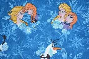 Koberec kruh FROZEN nebeský krajina ľadu ELZA