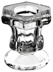 Skleněný svícen PATRICIA 5,5 cm čirý