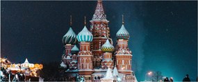 Obraz stavby v Rusku (120x50 cm)
