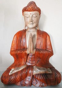 Ručne vyrezávaná socha Buddhu - Modliaci Buddha 30cm