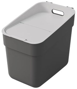 Tmavosivý odpadkový kôš na triedený odpad z recyklovaného plastu 20 l Ready To Collect – Curver