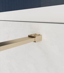 Erga Paris, sprchová zástena Walk-In 30x200 cm, 8mm číre sklo, zlatý matný profil, ERG-V02-PARIS-030x200-CL-GB