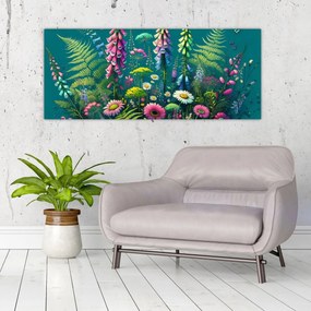 Obraz - Lúčne kvety (120x50 cm)