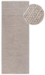 Béžový ručne tkaný behúň s prímesou vlny 80x200 cm Pradesh Linen White – Elle Decoration