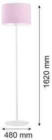 Argon 4132 - Stojacia lampa MAGIC 1xE27/15W/230V ružová/biela