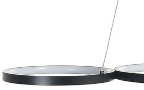 Závesná kovová LED lampa čierna PIBOR Beliani