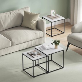 Sada 2 ks konferenčných stolíkov QUADRO, biele