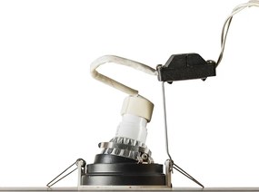 Inteligentné zapustené bodové svietidlo biele s oceľou vrátane Wifi GU10 - Rondoo