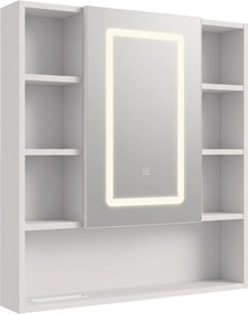 Rea Luna, zrkadlová skrinka s LED osvetlením 70×80 cm, plast, REA-M0405