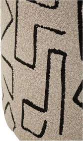 Béžový taburet z textílie buklé Nairobi – Mauro Ferretti