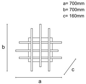 LED Stmievateľný prisadený luster LED/90W/230V 3000-6500K + diaľkové ovládanie