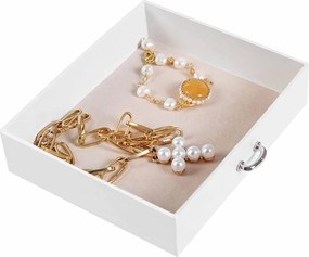 Šperkovnica Livia1, 12x17,5x13,5 cm, biela