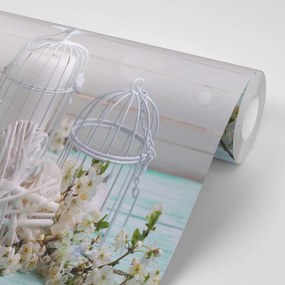 Fototapeta čerešňové vetvičky a lampášiky