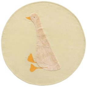 Svetložltý bavlnený detský koberec ø100 cm Milu – Kave Home