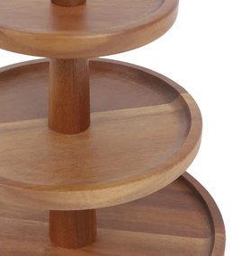 Podnos ACACIA trojposchodový čierny 838687