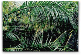 Gario Diamantové maľovanie Palmové listy Rozmery: 120 x 80 cm, Rámovanie: Iba zrolované plátno, Diamanty: Štvorcové
