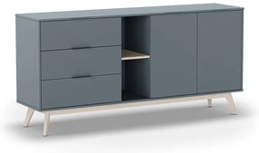 Komoda sivozelená 165x80x40 cm Pisco – Marckeric