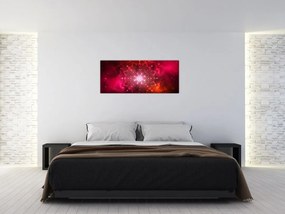 Obraz červené abstrakcie (120x50 cm)