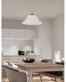 Luster na lanku VERA 1xE27/60W/230V medená/biela