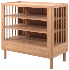 Detská komoda z dubového dreva s prebaľovacím pultom v prírodnej farbe 100x95x55 cm Forrest – Vipack