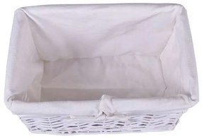 Prútený košík 30x20x15 – biely